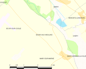 Poziția localității Sogny-aux-Moulins