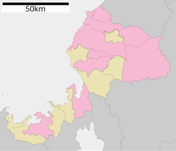 福井運動公園陸上競技場の位置（福井県内）