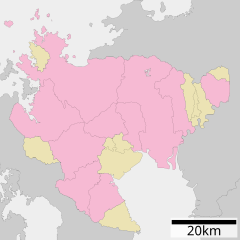 佐賀県立鹿島実業高等学校の位置（佐賀県内）