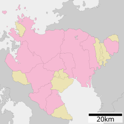 武雄温泉新館の位置（佐賀県内）