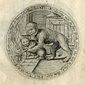English engraving for trencher, 1630–36, based on a Gheeraerts illustration