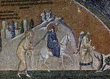 Путешествие в Вифлеем. Мозаика церкви Спаса монастыря Хора. 1315-1320