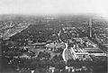 Looking east from the top of the Washington Monument towards the United States Capitol in the summer of 1901. The Mall exhibited the Victorian-era landscape of winding paths and random plantings that Andrew Jackson Downing designed in the 1850s