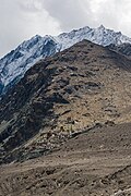 Diskit monastery perched against the hills