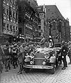 Parade of SA troops marches past Hitler in Nuremberg – Nov 1935