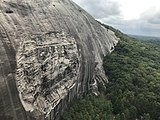 Het enorme bas-reliëf in Stone Mountain bij Atlanta (VS).