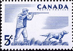 Canada 5 cents Chasse 1957