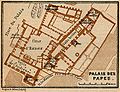 Plan du palais des Papes en 1914.