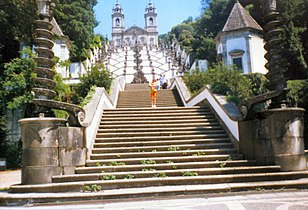 Escaleras del santuario de Bom Jesus do Monte en Braga.