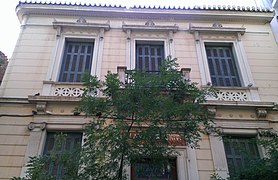 Façade d'une maison du quartier.