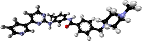 Model kroglic in paličic molekule imatiniba