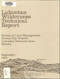 Thumbnail for File:Lahontan Resource Area wilderness technical report (IA lahontanresource5500unit).pdf