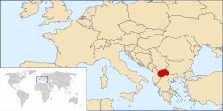 Localización de Macedonia del Norte