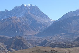 Muktinath Valley, View of Thorong La Pass, Mountains, Nepal.jpg