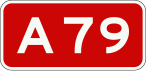 A79 motorway shield}}