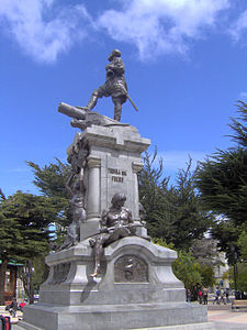 Estatua de Fernando de Magallanes en Punta Arenas (Chile).