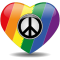 Pride peace heart