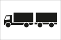 Symbol 20 Lastkraftwagen mit Anhänger