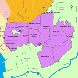 Lomita is located in the southeastern area of the city of San Diego