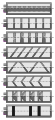 Verschiedene Arten von Schalldämpfern (vertikal)