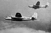 Индонезия һауа ғәскәренең B-25 Митчелл бомбардировщигы, 1950-се йылдар