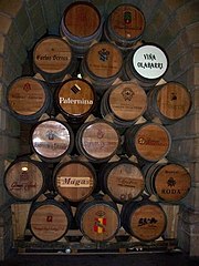 Wine barrels from cellars of Haro