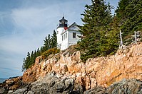 A white lighthouse