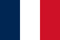 De vlag van Frankrijk gebruikt vanaf 1794 (onderbroken in 1815-1830 en in 1848)