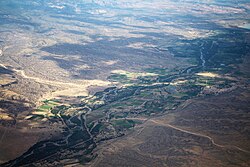Aerial image of Kewa Pueblo