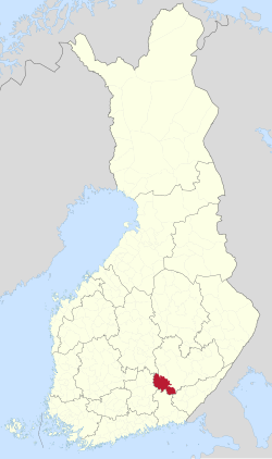 Location of Mäntyharju in Finland