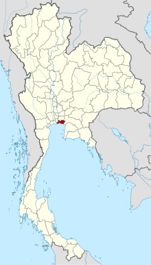 Map of Thailand highlighting Samut Prakan Province