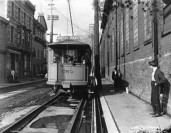 Tramway, rue Notre-Dame, Montréal, 1906