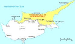 Location of Républik Turki Siprus Kalér