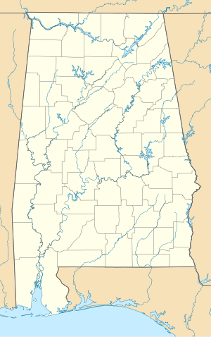 Джексонвілл. Карта розташування: Алабама
