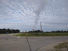 Davis–Besse Nuclear Power Station viewed from Ohio State Route 2