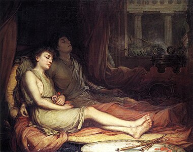 Giấc ngủ và cái chết của người anh cùng cha khác mẹ (Sleep and His Half-Brother Death, 1874) của John William Waterhouse