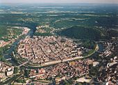 Aerial view of city.