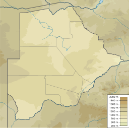 Tsodilo Hills läge i Botswana.