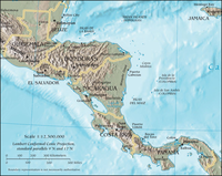 Mapa Ameryki Centralnej