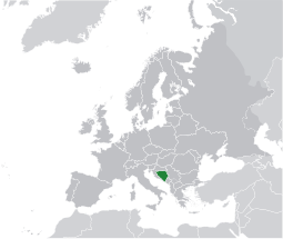 Localização da Bósnia-Herzegovina