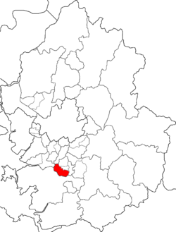 Map of Gyeonggi highlighting Gwonseon-gu.