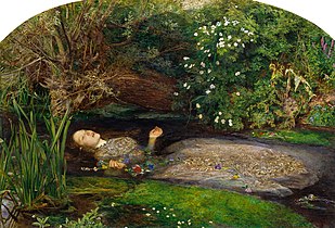 John Everett Millais, Ophelia, 1851-1852, Londres, Tate Britain.