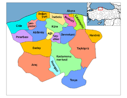 تقسیم‌بندی اداری استان قسطمونی