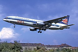 Lockheed L1011 der BEA abhebend vom Flughafen Berlin Tempelhof