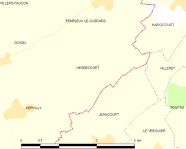 Mapa obce Hesbécourt