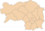 Map indicating the districts of Štajerska