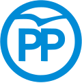 Logotipo del PP desde el 9 de julio de 2015 hasta 2019.