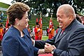 With Dilma Rousseff in Caracas, December 1, 2011