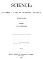 Il primo volume di Science, che raccoglie i numeri settimanali (luglio-dicembre 1880)