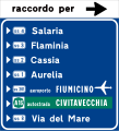 Cartello di itinerario a 400 m (per uscite terminali)